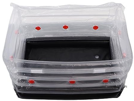 Mushroom Monotub Kit, Home Inflatable Mushroom Grow Kit, Mushroom Grow Tent, Still Air Box, Easy Storage and Exchange of Fresh Air with Plugs and Filters Easy Inflating