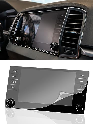 DISSKIN® Displayschutzfolie Kompatibel zu Skoda Karoq Amundsen - selbstheilend durch Wärme, Matt, antibakterielle Beschichtung, Anti-Fingerabdruck