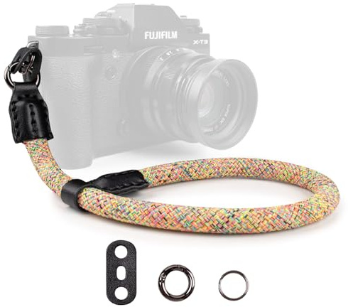 VOVMOEYA Kamera Handschlaufe, Kameragurt aus Seil für Sony Alpha A7 IV A6400 A6000 Canon EOS Fujifilm X100V Nikon DSLR