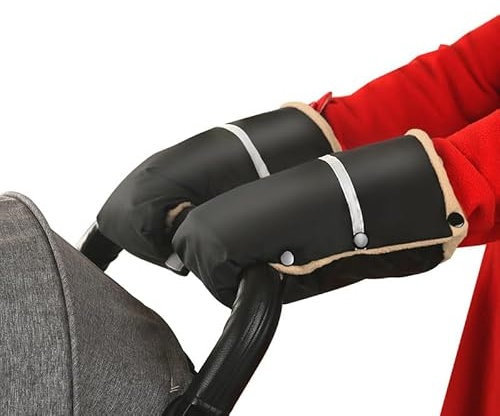 Handwärmer Kinderwagen Handschuhe Winddicht Handmuff mit Fleece Kinderwagenmuff Warm Kinderwagen Stulpen Plüsch Gefüttert Handschutz Handmuffen Wasserdicht Buggy Winter Kälteschutz Stroller Muff