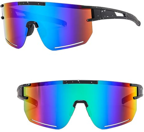 XSYKJGS Schnelle Brille, Dunkelblau Fahrradbrille, Sonnenbrille Herren Damen UV400 Schutz Polarisierte Sonnenbrille für das Reiten, Skifahren und Angeln im Fallschirmspringen