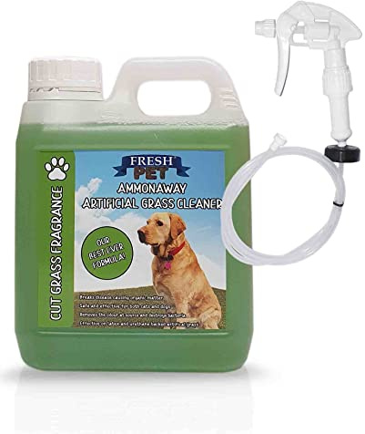 Ammonaway Artificial Grass Cleaner for Dogs Dog Urine Enzyme Cleaner | 1L with Spray Cut Grass Scent - Pet-safe outdoor cleaner for artificial grass, patios and pathways, neutralising dog urine