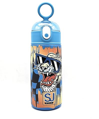 TheCartoonWorld BORRACCIA Seven in acciaio inox 304, SJ GANG Animali - 460 ml (TIGRE)