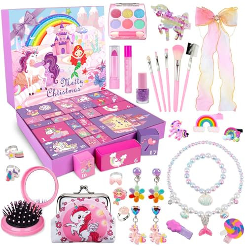 Ligtmor Adventskalender Mädchen 2025,Adventskalender 2025 Kinder,24 TageWeihnachts-Countdown-Box,Countdown-Kalender,Überraschungsgeschenke für Töchter und Enkelinnen