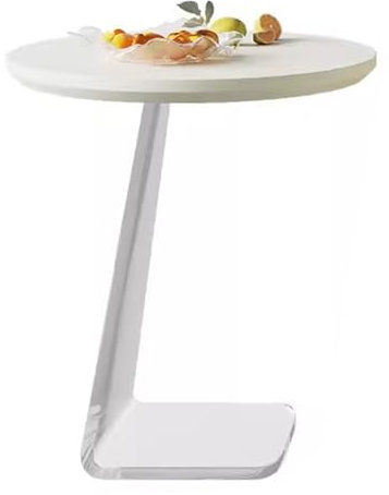 SCBTGKLN Transparenter Couchtisch, 2-stufig, Runde Wohnzimmertisch, C-förmiger Beistelltisch aus Acryl, Satztische, Kleiner Couchtisch, for das Home-Office, Freie Kombination(Small)