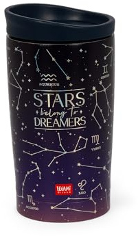 Legami - Bicchiere Termico Hot&Cold Vacuum Tumbler, Tema Stars, Tappo con Chiusura Ermetica, in Accaio Inox, Capacità 275 ml, per Tutti i Tipi di Bevanda