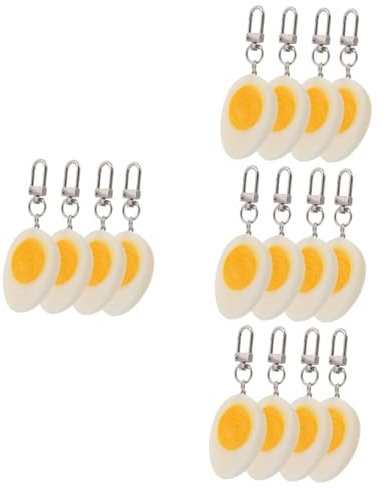 VALICLUD 4 Ensembles Porte-clés À La Coque Portefeuille Anneaux D' Œufs Contenants D' Mimosa Avec Couvercle Porte-clés Ornements Porte-clés Suspendu Alliage 4 Pièces * 4
