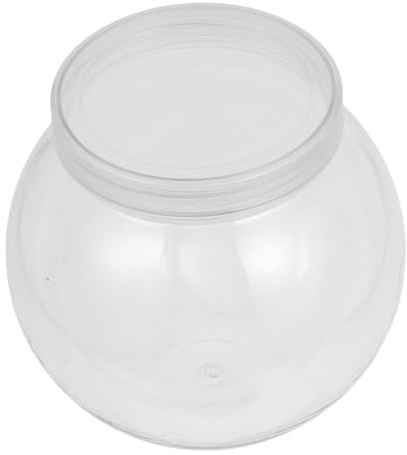CAXUSD Plastic Fish Bowl Pet Small Fish Bowl with Viewing for Home Decorative Spaces Easy Maintenance Modern Aquarium
