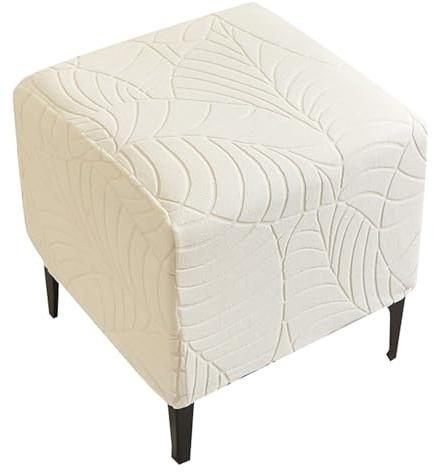 uyeoco Ottomane Schonbezug hocker bezug Hockerbezug Elastisch Hockerbezug Fußhocker Quadratisch Ottoman Cover Hocker Hussen Für Fußhocker Ottomane Abdeckung Hocker Protector Hockerabdeckung(C5)
