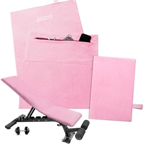 POWER GUIDANCE Fitness Handtuch Set (130x50 & 50x30cm) - Premium Mikrofaser Sporthandtuch mit Kapuze, Druckknöpfen & Reißverschlusstasche - Inkl. Magnet-Tuch & Gummiband