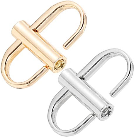 DECORNIJIA 4pcs Metal Chain Strap Adjustment Buckles Screw Fastening for Easy Installation Accessories for Crossbody and Handbag Straps Shorteners for Diy Projects