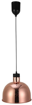 ENWYTE Lampada riscaldante alimenti sospesa Luci scaldavivande commerciali Acciaio Retrattile ad alta potenza Altezza regolabile Buffet Hotel Cucina Ristorante Forniture piastre(Gold,29CM)