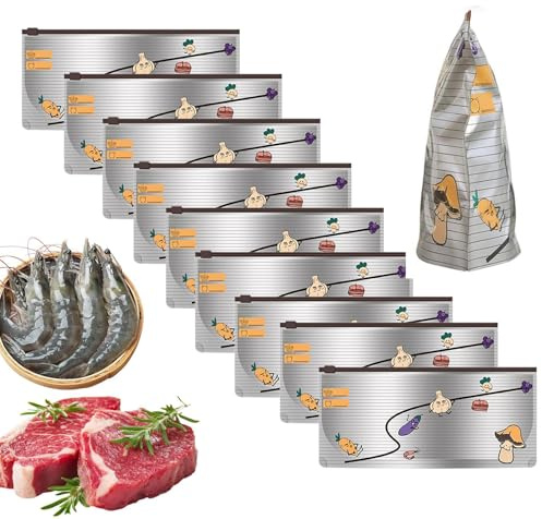 Återanvändbara aluminiumfoliepåsar, återförslutningsbara paket, dragkedja vertikala vakuumfoliepåsar för mat, för matförpackning bageri affärskock matlagning kylskåp godis smörgås mellanmål kaka