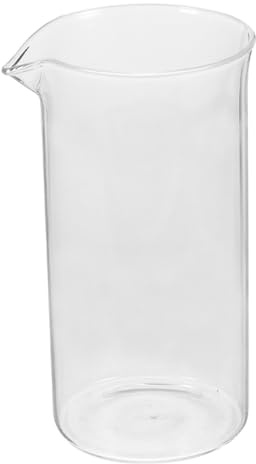 HOMSFOU Verre de Rechange 600 Ml pour Cafetière à Piston, Tasse à Expresso en Verre Résistant la Chaleur Filtre Intégré, Accessoire pour Infusion de Café et Thé en Bureau