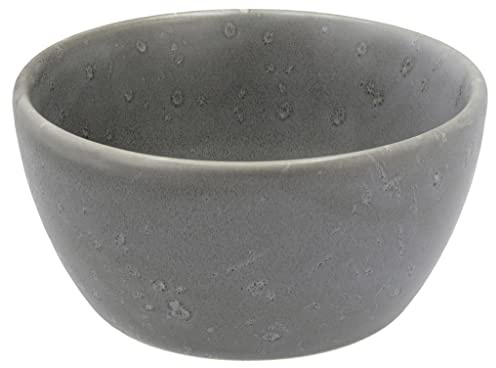 BITZ Schüssel, Schale, Müslischale, Snackschale aus Steingut, 12 cm im Durchmesser, Grau