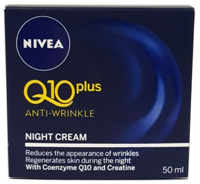 NIVEA Q10 Anti-Wrinkle Power Firming Night Cream (50ml), Hydrating Night Moisturiser to Reduce Lines and Wrinkles, Night Cream for Firmer Skin in 7 Days