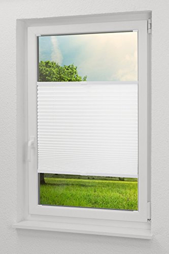 LYSEL - Qualitätsplissee Crush Tageslicht weiß - Plissee in der Größe (Bx H) 110cm * 130cm