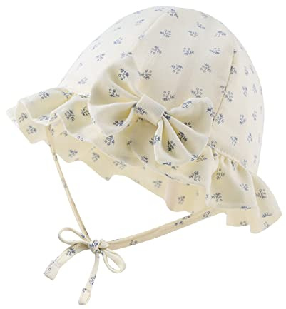 XIAOHAWANG - Gorro de Encaje para bebé o niña, algodón, Gorro de Sol, diseño de Nudo