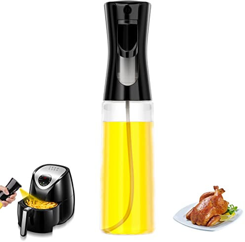 TANiCOO Spray Huile Cuisine,Pulverisateur Huile d'olive 300 ML.Spray de Cuisson,Bouteille Transparente et Rechargeable Distributeur d'huile Vaporisateur d'huile pour Pizza/Cuisine/BBQ/Salade/Barbecue