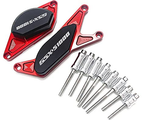 SWSSJUAN Gehäusedeckel Für Suzuki GSX-S 1000 2015 2016 2017 Motorrad Sturzpad Pad Motor Case Saver Abdeckung Teil (Color : Rosso)
