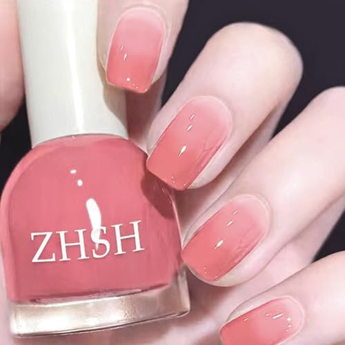 Jelly Pink Nail Polish - Quick-Dry, High-Gloss Varnish for Nail Art and DIY Manicure