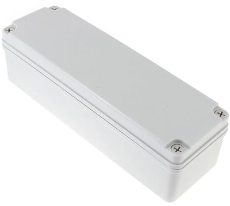 TOP-VIGOR 250 mm x 80 mm x 70 mm vattentät IP65 elektrisk kopplingsbox, ABS-plastprojektlådor med skruvar för gör-det-själv-elektronikprojekt, inomhus kraftmodulfodral, instrumentfodral, vit