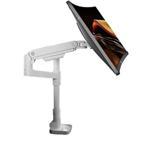 SaryEdge Single/Dual/Triple Monitor Stand Single Monitor Mount, Heavy Duty Single Monitor Desk Mount Fits 17-49inch Screen, Holds 44.0lb, Gas Spring(White