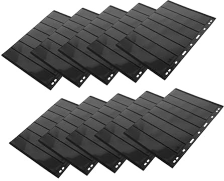 Gadpiparty Álbum Para Coleccionar 10 Hojas Transparentes De Pvc Doble Cara, Portamonedas Reutilizable Tamaño A4 Para Almacenamiento y Organización De Colección