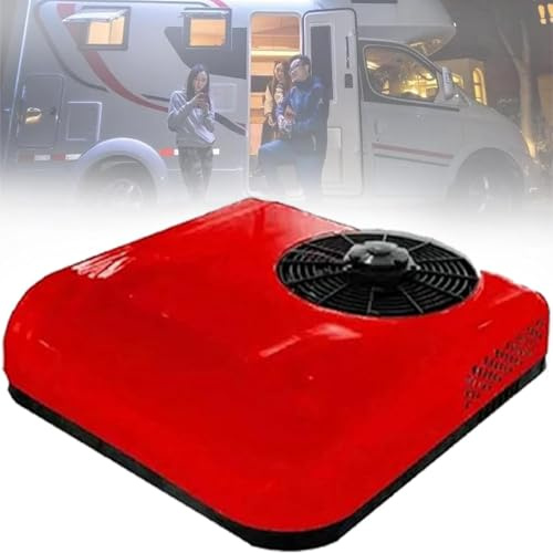 WJQZJDAMAI Aire Acondicionado De 12V para Caravana，Aire Acondicionado Frío para Camión Verano,Control Remoto con Función Frío，para MonovolúMenes,Camionetas, Autocaravanas