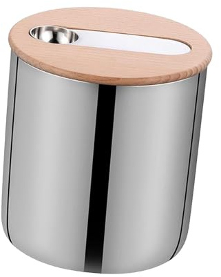 Gcljlmy Lata de té, bidón de café, bidón de cocina, reutilizable, tapa hermética con cuchara medidora, bidón para té suelto, lata de té, 1 litro