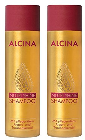 2er Alcina Nutri Shine Shampoo mit pflegendem Argan und Traubenkernöl je 250 ml = 500 ml