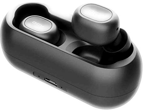 QCY T1C Auricolari senza fili, Bluetooth 5.0, Nero
