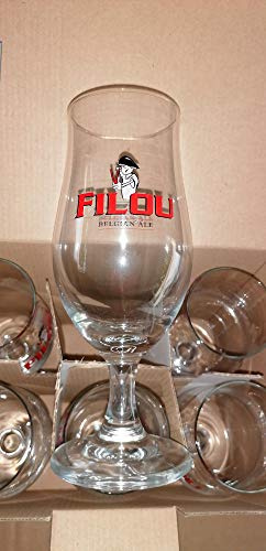 CEEBOO LOT DE 6 VERRES 25 CL BIERE BELGE FILOU - NEUF