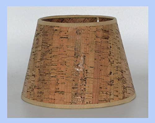 Paolo Rossi paralume paraluce rustico in sughero accoppiato a pvc trasparente - produzione propria - made in Italy (tronco cono, cm 20)