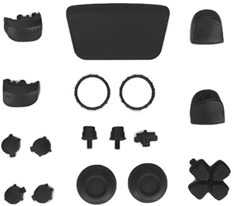 Ensemble Complet de Boutons pour Manettes Dpad R1 L1 R2 L2 Touche de Direction ABXY Boutons de Déclenchement Cap Cover, Kit de Réparation de Bouton de Remplacement pour