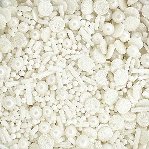 A Pinch Of - Glimmer Mother of Pearl Cake Topper Sprinkles - 30g Edible Shimmer Cupcake Decorations - Weddings, Christenings & Parties - Colour Medley