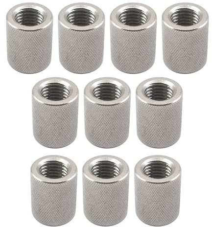 (10 Stück) M10 16x40mm Rändelmuttern 304 Edelstahl Rändel Rundmutter Gewindemuffen Muttern Runde Verbindungsmuttern