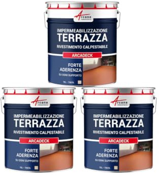 Terrassenabdichtungsfarbe - Außenbeschichtung auf Harzbasis: ARCATERRASSE Sand - 3 x 10L