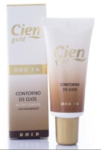 Cien Gold - Contorno de Ojos 24K 15 ml. Regenerador Cecular. Nutre y suaviza. Piel Hidratada y renovada.