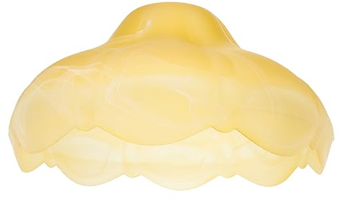 HOMSFOU Lampenschirm aus Glas mit Matter Oberfläche Dekorative Lichtabdeckung für Stehlampe Eleganter Schutzkappe für Wohnraum und Hauswarming in Gelb