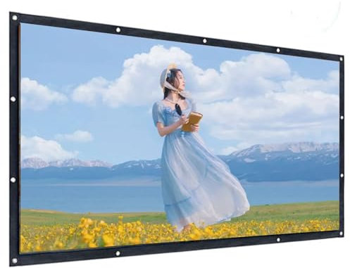 300inch Foldable Portable Projector Screen, 16:9 Indoor Outdoor Movie Screen, for Classroom, Party, Home, Office(250in(552x314cm))