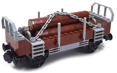 ENPUSI Zugwaggon Bausteine Bausatz, Güterzug Bausteine Modellbausatz City Zug Eisenbahn Zubehör, Schienen Zubehör Klemmbausteine Konstruktions Set