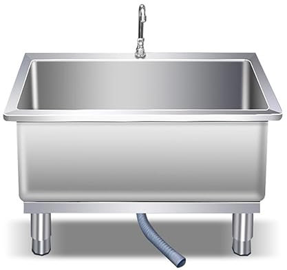 Slop Sinks,Commercial Floor Mop Sink,Utility Tub Mop Bucket Laundry Room Slop Sink,Stainless Steel Mop Service Basin with Deep Basin,for Kitchen/Restaurant/Business/Garages(60 * 40 * 50cm)