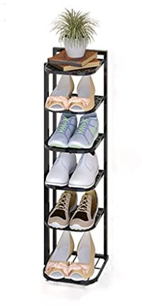 Schuhregal Schuhständer Schuh-Organizer Freistehendes Schuhregal 6-stufiges vertikales Schuhregal Lagerregal Modernes Schuhregal aus Metall Lagerregal Schuhschrank für die Veranda Schuhregal für den