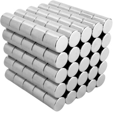 Strong Magnets Neodym Magnet - Rund 10 x 10 mm - 5 Stück - Extra stark, hält bis 3,6kg - Für Magnettafel, Kühlschrank, Whiteboard, Pinnwand, Büro