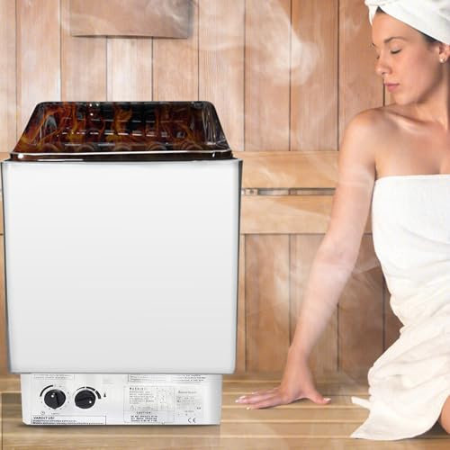 Electric Sauna Heating Stove + Timer & Temperature Adjustable, Wet and Dry Bath Sauna Oven + Internal Controller, for Home Hotel Spa Shower,4.5Kw