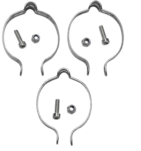 Entgoinggo Bike Frame Cable Clips 3 Pcs,Bicycle Brake Wire Guides Clamps Steel 25.4/28.6/31.8/34.9mm,For Retro Bikes Shifting Cable Fixing(31.8mm)