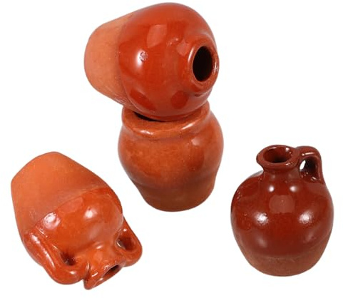 iplusmile 4pezzi Vasi in Miniatura in Ceramica Piccolo Vaso Bocciolo Semismaltato Per Piante Da Scrivania Vaso Rustico Da Fattoria Per Piante in Ceramica