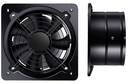 WIYETY Ventilatore di scarico con interruttore: ventilatore da bagno in metallo industriale, silenzioso, 600 m³/h, 6 pollici, potente ventilatore da parete per cucina, bagno e cantina, 160 mm