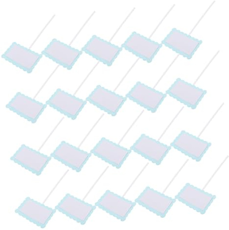 Ciieeo 50pezzi Etichette per Formaggi in Lavagna Blu Topper per Cupcake Etichette per Alimenti per Buffet Stuzzicadenti Decorativi per Taglieri di Salumi Accessori per Feste di Compleanno